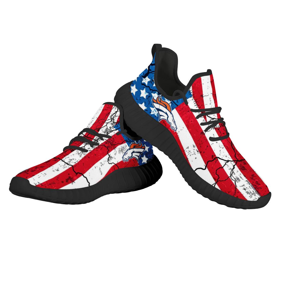 Men's Denver Broncos Mesh Knit Sneakers/Shoes 006